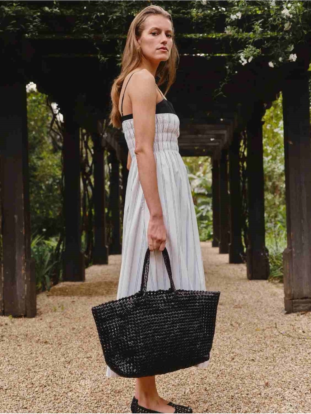 Rails Primrose Dress
Palma Stripe Black & White Smocked Midi Dress - Picture 3 of 8